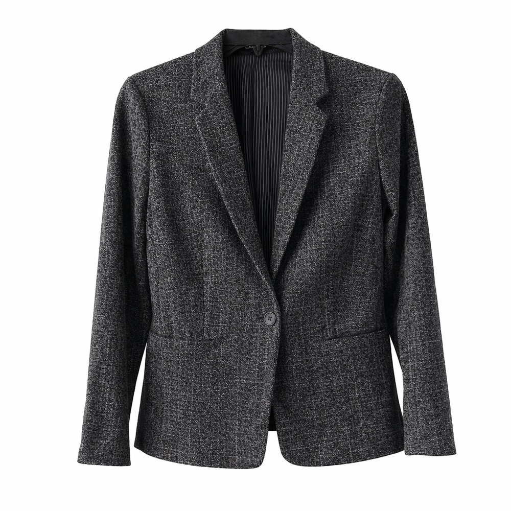 Express Charcoal Textured Blazer